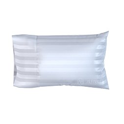 Pillow Case Premium Woven Cotton Sateen Stripe White Hotel H 4/0