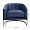 Кресло Benson на металлическом каркасе темно-синее 1229328