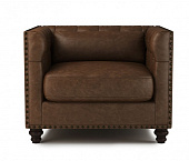 Товар Кожаное кресло Chester Lux коричневое добавлен в корзину