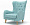 Кресло Monreale голубое 1236373