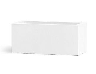 Кашпо TREEZ ERGO Just Узкий низкий прямоугольник Белый камень д-60 см, в-17, ш-17 см