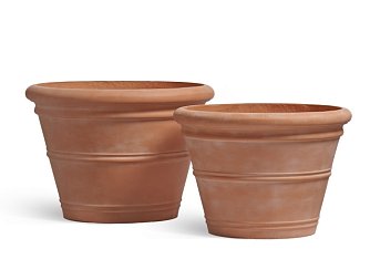 Кашпо TREEZ Ergo Italica Классический конус светлый терракот д-36, в-32 см