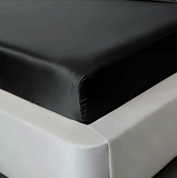 Fitted Sheet 100% Silk Sexy Black
