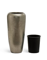 Кашпо TREEZ Effectory Metal Дизайн-конус Белое золото д-34 см, в-97 см 1/1