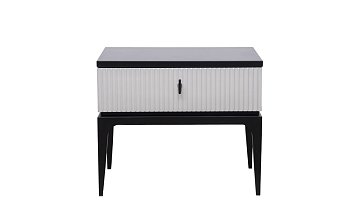 Тумбочка прикроватная Эсте(Este) черно/серая GD-00004