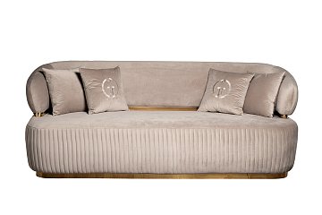 Диван Glarus трехместный, велюр серый 102AN-DIV-1303-SER