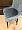 Стул CINDY серо-голубой бархат ножки черный металл для кафе, ресторана, дома, кухни 2098387