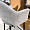 Стул Магриб Нью вращающийся светло-серая ткань ножки черные для кафе, ресторана, дома, кухни 2168351