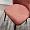 Неаполь коралловый бархат с вертикальной прострочкой ножки черные для кафе, ресторана, дома, кухни 2098657