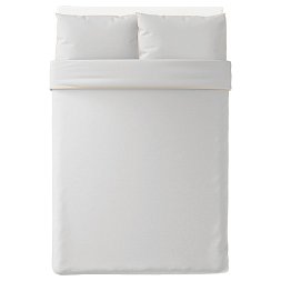 Duvet Cover Premium Cotton Sateen White (Gold Tape)