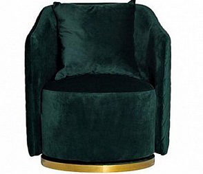 Кресло Franix вращающееся зеленое велюровое