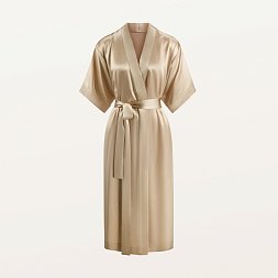 Халат 100% Silk beige