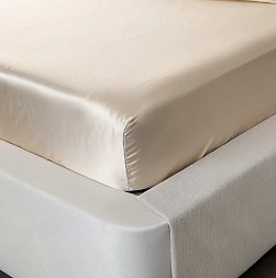 Fitted Sheet 100% Silk Classic Pearl