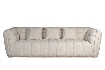 Диван Prato трехместный букле белый 249*106*74см ZW-26803