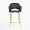 Стул Белладжио темно-серая ткань ножки золото для кафе, ресторана, дома, кухни 2062015