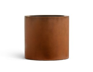 Кашпо TREEZ Effectory Corten Steel Циллиндр Бархатистая окись д-53 см, в-50 см