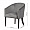 Кресло Alden серое стёганое велюровое 1237312