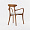 Брунелло светло-серая ткань, дуб (тон коньяк) для кафе, ресторана, дома, кухни 2201837