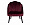 Кресло Glace велюровое бордовое 1237367