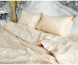 ALFABED Lux Jacquard Cotton Taupe Tree Leaves