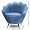 Кресло Even голубое 1237364