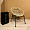 Менорка плетеный бежевый ножки металл черные для кафе, ресторана, дома, кухни 2209060